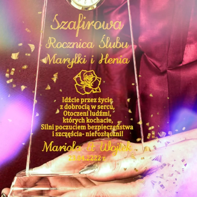 Statuetka z życzeniami na rocznicę ślubu — zdjęcie 7