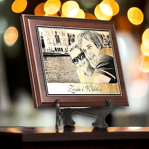 Dyplom grawerowany ze zdjęciem na dzień Babci i Dziadka to będzie udany prezent upominek - dowolne zdjęcie w cenie  Walentynki