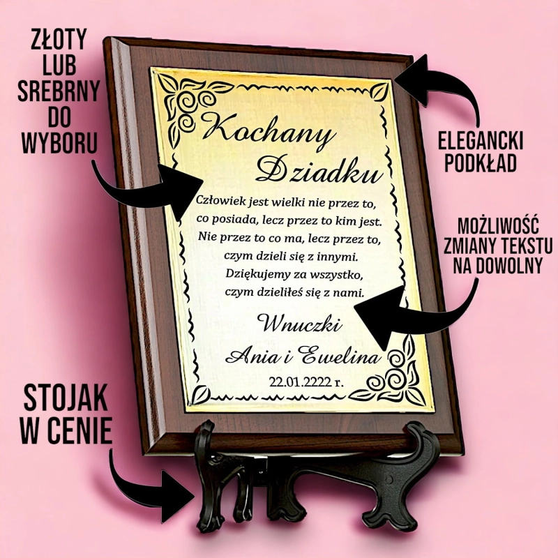Elegancki dyplom na Dzień Dziadka - wyjątkowy prezent upominek na lata od Wnuków 0034W36c.jpg