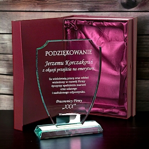Piękna Tarcza Dyplom Statuetka z okazji przejścia na emeryturę dla Pracownika Pracownicy Managera Kierownika Dyrektora Nagroda za Osiągnięcia  0276W49d.jpg