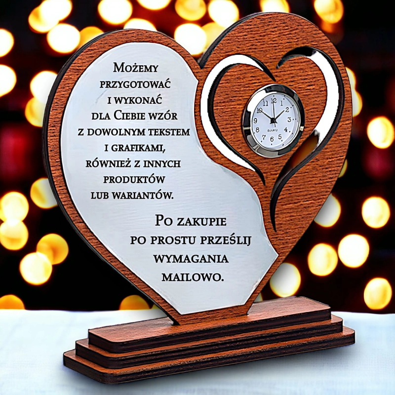 Statuetka drewniana z grawerem na tabliczce i zegarkiem w cenie - grawer dowolny 0184AW00b.jpg