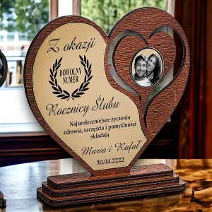 Piękna statuetka serce na Rocznicę Ślubu dla Dzieci Rodziców Dziadków Przyjaciół - Złota Szafirowa Diamentowa Rocznica Ślubu 25 40 50 0184BW07b.jpg