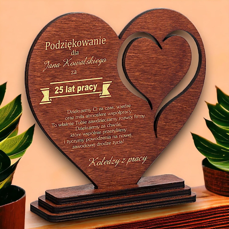 Podziękowanie dla Pracownika Szefa Współpracownika - z okazji Lat Pracy odejścia na Emeryturę Awans - dowolny grawer zegar złoty srebrny 0184CW28b.jpg
