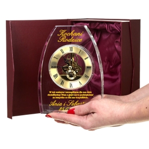 Luksusowy zegar w krysztale 4 cm
