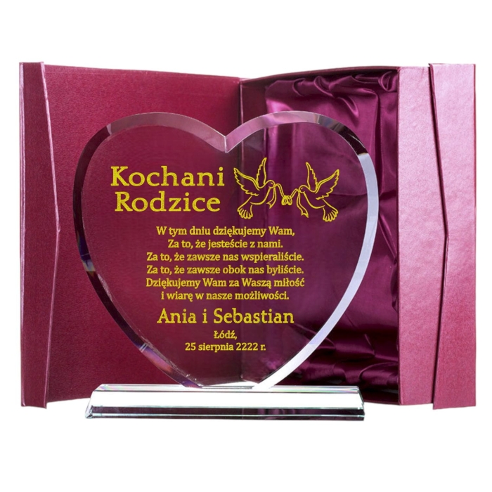Statuetka serce dla rodziców na wesele — zdjęcie 5
