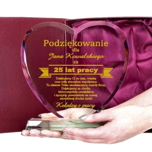 Eleganckie Podziękowanie z okazji Jubileuszu Pracy Emerytura - Wyróżnienie za lata Pracy dla Pracownika Partnera Biznesowego - Dowolny Grawer w CENIE  0236W37a.jpg