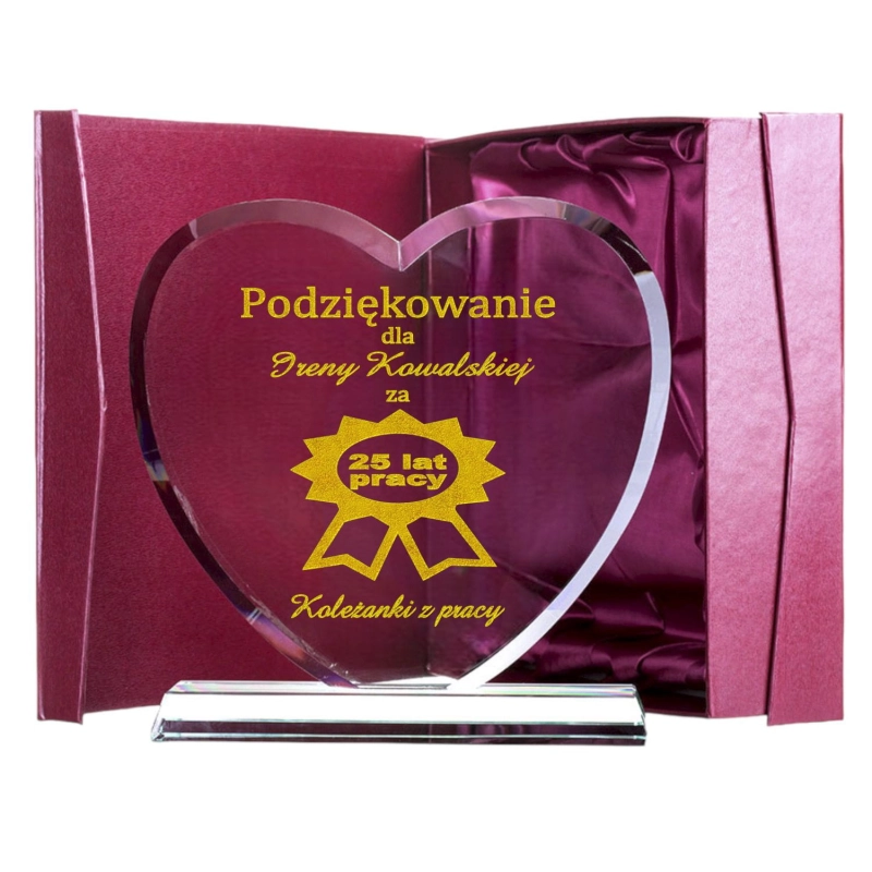Szklana Statuetka - Podziękowanie Gratulacje Awans Emerytura Lata Pracy - dla Pracownika Kolegi Koleżanki Szefa Współpracownika - Dowolny Grawer 0236W38a.jpg