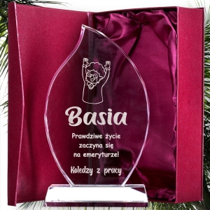 Bardzo Duża Kryształowa Statuetka 26 CM - Podziękowanie Emerytura Awans dla Pracownika Szefa Przyjaciela - Grawer Złocenie Etui w cenie 0222W49b.jpg