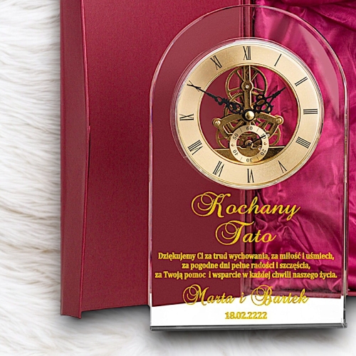 Prezent dla Taty Podziękowanie Upominek na Wesele Ślub Dzień Ojca Mężczyzny Faceta - gruby 4 cm kryształ z etui ozdobnym 0329W03b.jpg