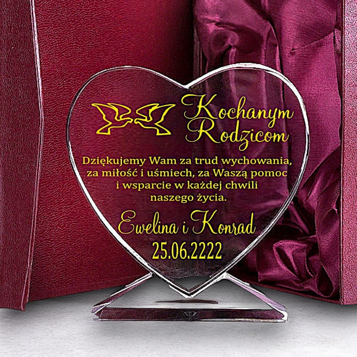 Eleganckie serce dla rodziców na rocznicę — zdjęcie 5