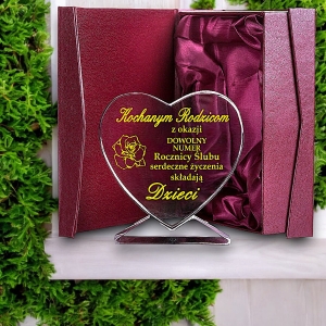 Kryształowa statuetka piękny prezent na Rocznice dla  Rodziców Dziadków Przyjaciół - Dowolna Rocznica - Rocznica Ślubu Gody 
0130W10b.jpg