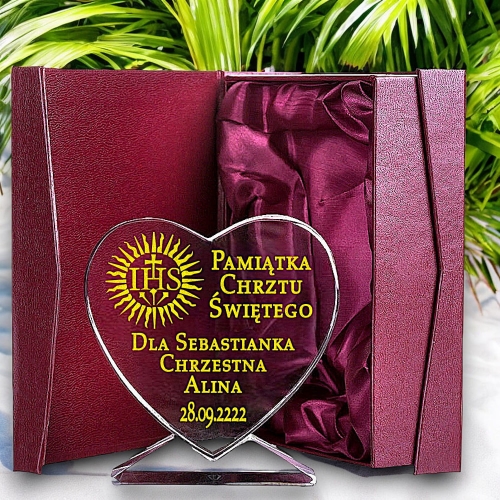 Piękna KRYSZTAŁOWA Statuetka z Grawerem - Chrzest Święty - Piękny grawer w cenie 0130W15b.jpg