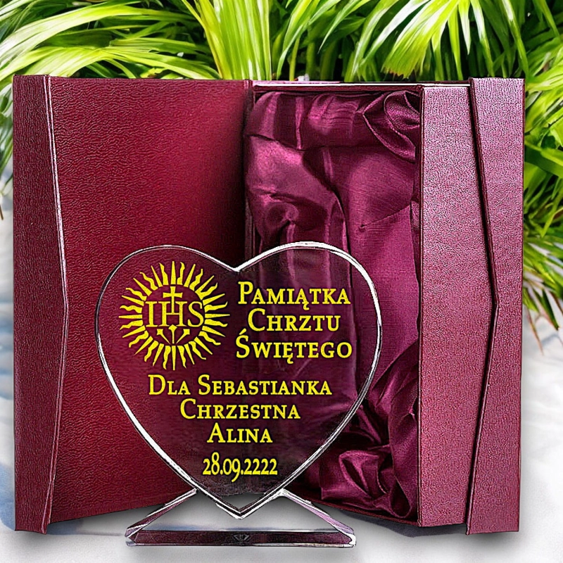 Piękna KRYSZTAŁOWA Statuetka z Grawerem - Chrzest Święty - Piękny grawer w cenie 0130W15b.jpg