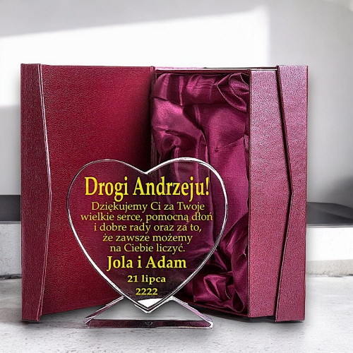 Eleganckie podziękowanie dla Rodziców Mamy Taty Świadków Przyjaciela - własny grawer piękne etui prezentowe w cenie