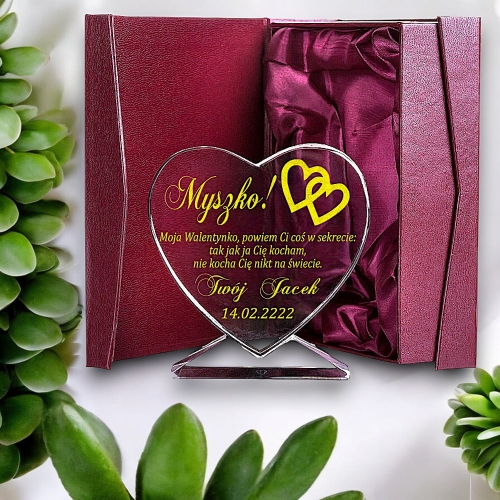 Cudowny Upominek na Walentynki - dla Kobiety Mężczyzny - piękny grawer w cenie
