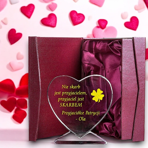 Piękna statuetka upamiętnienie przyjaźni - dla Koleżanki Kolegi - dowolne życzenia