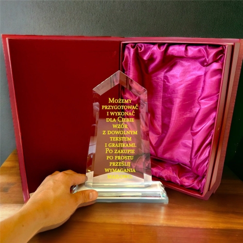 Ogromna statuetka nagroda podziękowania dla rodziców z etui 26 cm