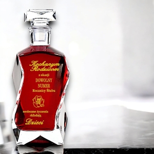 Piękna Karafka na Whiskey Whisky Alkohol - prezent upominek na 5 15 25 35 45 55 65 Rocznicę Ślubu Złotą Srebrną Brązową Platynową Diamentową Rubinową Porcelanową 0144W11b.jpg