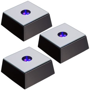 Trzy  sztuki podświetlanej podstawki LED na baterie 65x65x25 — zdjęcie 4
