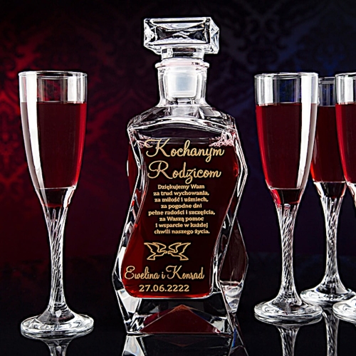 Wyrafinowana grawerowana karafka podziękowania dla rodziców prezent na urodziny 0144f.jpg