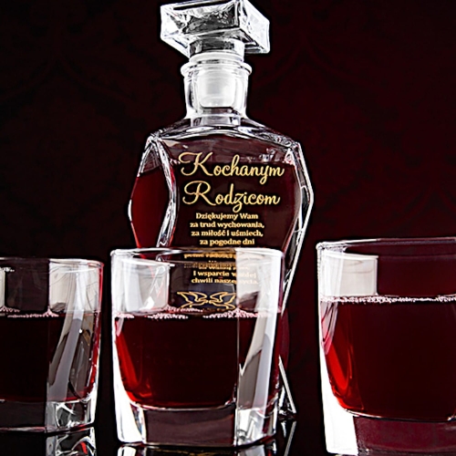 Wyrafinowana grawerowana karafka podziękowania dla rodziców prezent na urodziny 0144j.jpg
