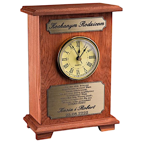 Grawerowana komódka z zegarkiem prezent dla rodziców rocznica ślubu Prezent na Walentynki 0154g.jpg