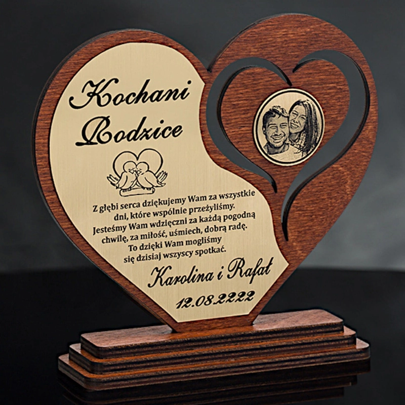 Grawerowana statuetka ze zdjęciem prezent na ślub dla rodziców Prezent na Walentynki  0184a01.jpg