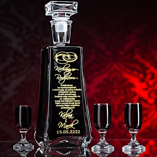 Grawerowana karafka na alkohol whiskey whisky likier wódkę nalewkę prezent na 1-99 urodziny rocznicę ślubu jubileusz odejście z pracy upominek biznesowy 0199a.jpg