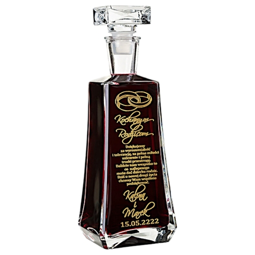 Grawerowana karafka na alkohol whiskey whisky likier wódkę nalewkę prezent na 1-99 urodziny rocznicę ślubu jubileusz odejście z pracy upominek biznesowy 0199d.jpg