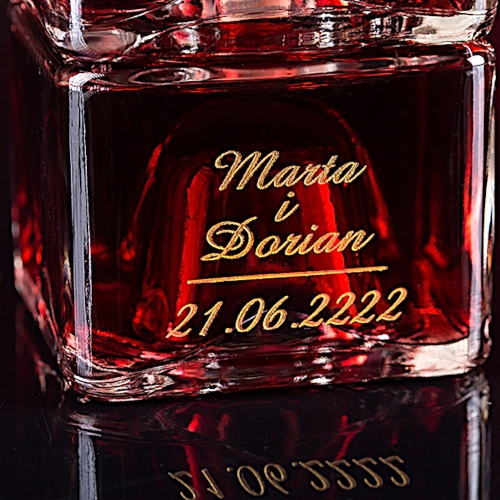 POTRÓJNA Karafka z grawerem ekskluzywny prezent NA 1-99 Urodziny Jubileusz Rocznicę Ślubu alkohol whiskey whisky likier koniak armaniak gin wódka nalewka likier  0224e.jpg