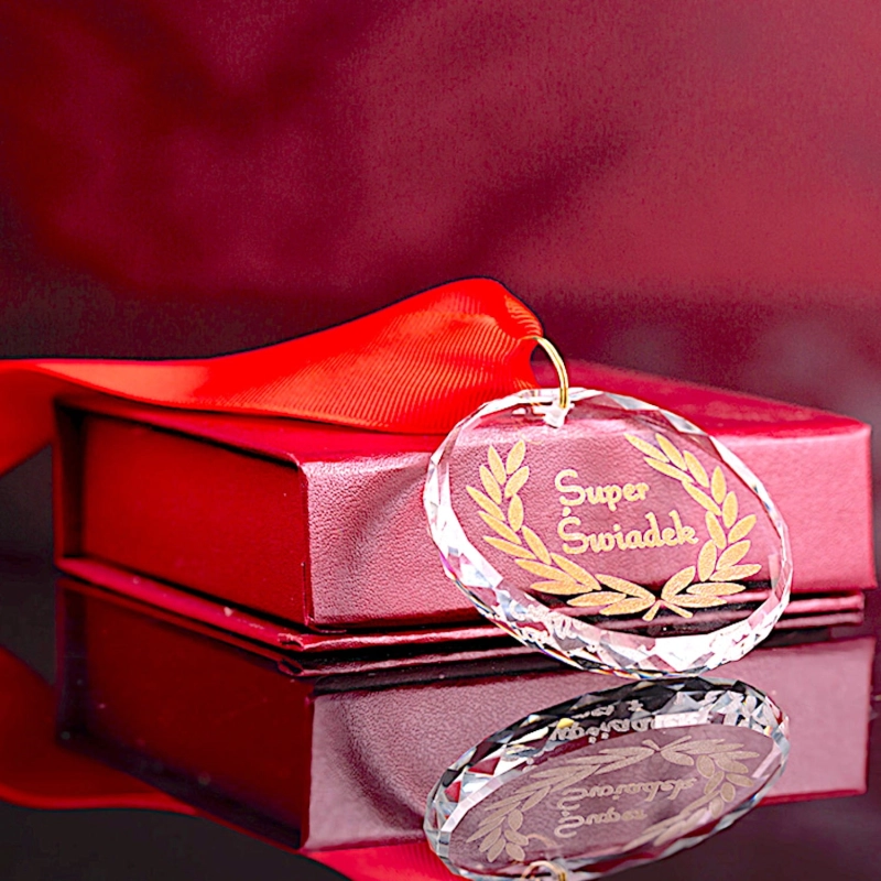Kryształowy medal z grawerem na podziękowania dla rodziców prezent Prezent na Walentynki 1-99 urodziny rocznicę ślubu jubileusz za wytrwałość 0267g.jpg