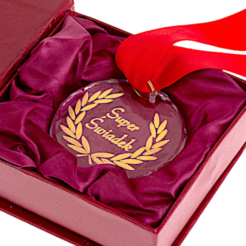 Kryształowy medal z grawerem na podziękowania dla rodziców prezent Prezent na Walentynki 1-99 urodziny rocznicę ślubu jubileusz za wytrwałość 0267j.jpg
