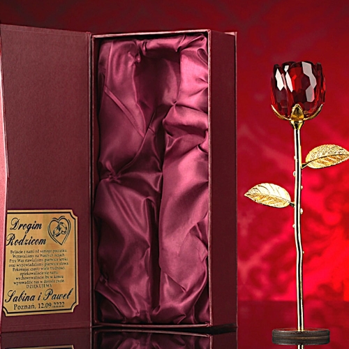 Grawerowane etui stojak kryształowa wieczna róża prezent podziękowanie dla rodziców dziadków chrzestnych Prezent na Walentynki Dzień Kobiet Babci Matki  0268j.jpg