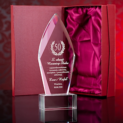 Duży grawerowany kryształ na podziękowania dla rodziców jubileusz urodziny z etui upominek biznesowy firmowy dla szefa pracownika odejście na emeryturę 0324a.jpg