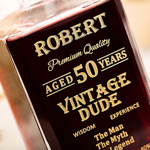 Szykowna karafka grawerowana prezent na 20 30 40 50 60 70 80 urodziny jubileusz + złocenie / srebrzenie 0331d.jpg