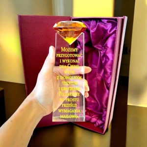 Diament Nagroda Statuetka na Wydarzenie Sportowe Imprezę - dowolny grawer w cenie i etui 0332W25b.jpg