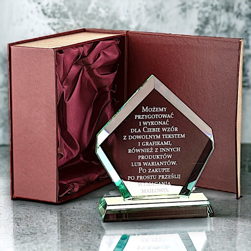 Szklana statuetka z grawerem i złoceniem podziękowania dla rodziców prezent na 18 20 25 30 35 40 45 50 55 60 65 70 75 80 85 90 95 100 urodziny jubileusz rocznica roczniców dziadków  0263W00b.jpg