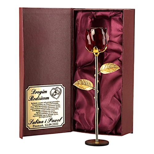 Grawerowane etui stojak kryształowa wieczna róża prezent podziękowanie dla rodziców dziadków chrzestnych Prezent na Walentynki Dzień Kobiet Babci Matki  0268p.jpg
