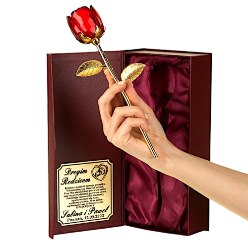 Grawerowane etui stojak kryształowa wieczna róża prezent podziękowanie dla rodziców dziadków chrzestnych Prezent na Walentynki Dzień Kobiet Babci Matki  0268s.jpg