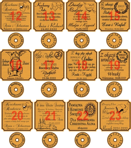 Grawerowane etui stojak kryształowa róża prezent podziękowanie dla rodziców