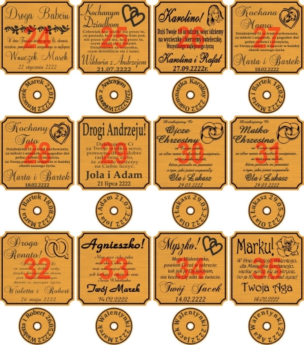 Grawerowane etui stojak kryształowa róża prezent podziękowanie dla rodziców