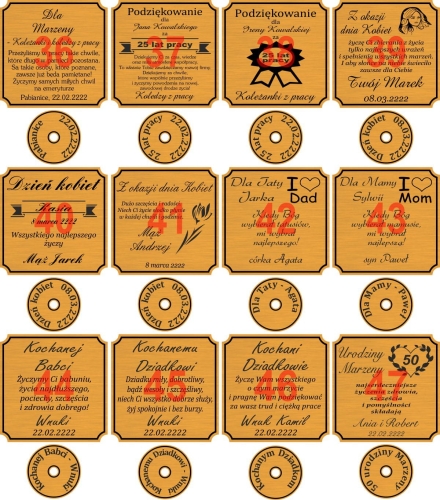 Grawerowane etui stojak kryształowa róża prezent podziękowanie dla rodziców