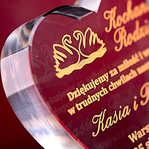 Grawerowany kryształ serce ze złoceniem prezent dla rodziców Dziadków Świadków Chrzestnych Dzień Babci Dziadka Matki Ojca Walentynki  0130f.jpg