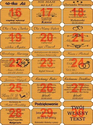 Grawerowana komódka z zegarkiem prezent dla rodziców rocznica ślubu