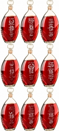 Piękna karafka z grawerem ze szprosami podziękowania dla rodziców prezent na rocznicę ślubu