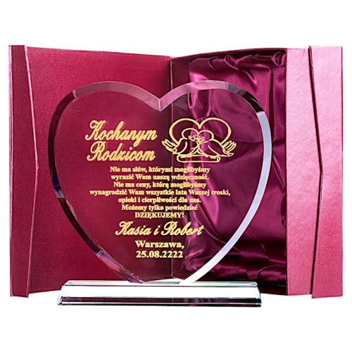 Grawerowana statuetka szklana SERCE z etui prezent dla rodziców PREZENT na 1-99 urodziny rocznice jubileusz imieniny 0236k.jpg