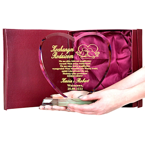 Grawerowana statuetka szklana SERCE z etui prezent dla rodziców PREZENT na 1-99 urodziny rocznice jubileusz imieniny 0236l.jpg