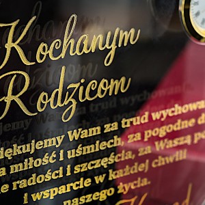 Kryształowe serce z zegarem i etui — zdjęcie 3