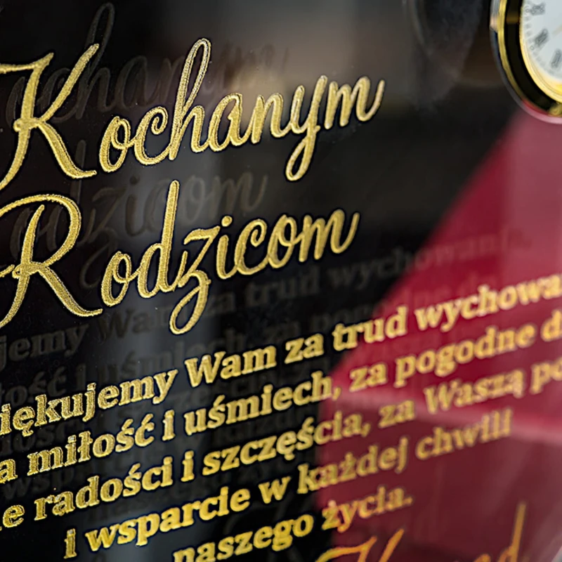 Kryształowe serce z zegarem i etui — zdjęcie 3