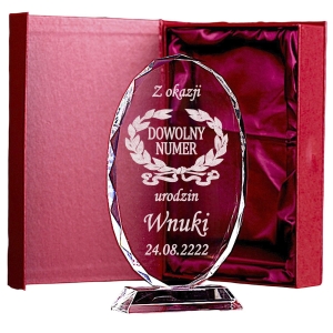 Kryształowa statuetka OWAL z etui + złocenie upominek prezent na jubileusz 18 20 25 30 35 40 45 50 55 60 65 70 75 80 85 90 95 100 urodziny 0151W14a.jpg
